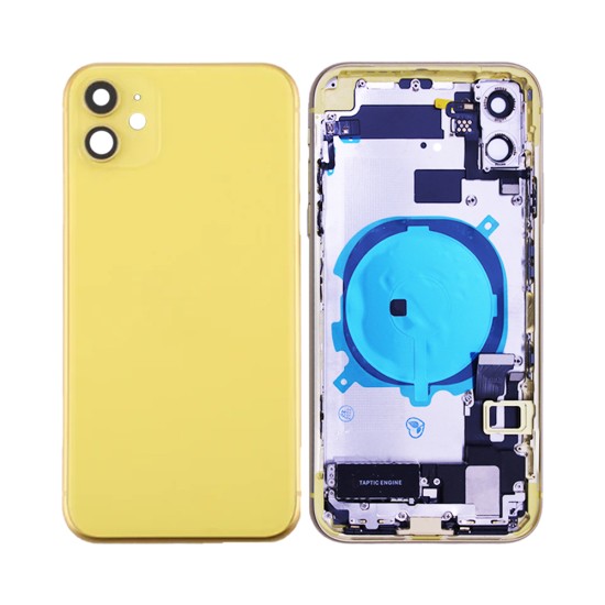 Tampa Traseira com Frame+Flex+Vibrator Apple iPhone 11 Amarelo Tampa Traseira com Frame+Flex+Vibrator Apple iPhone 11 Amarelo
